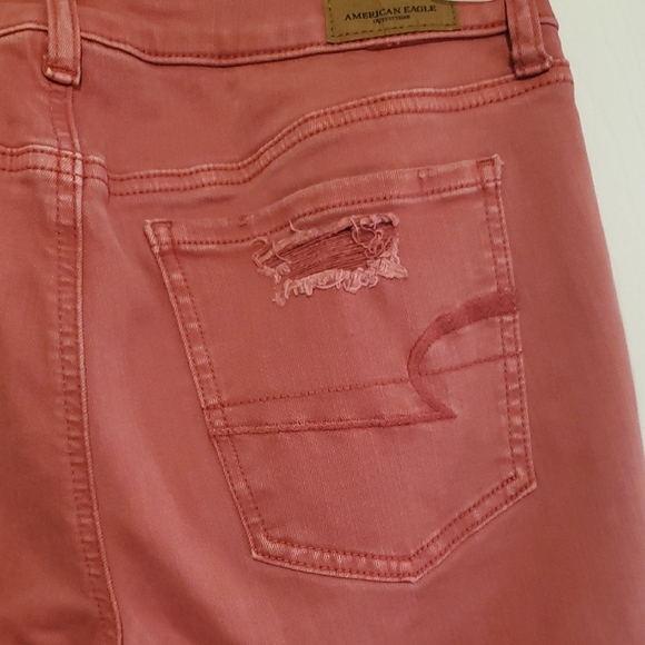 American Eagle Outfitters Coral Distressed Skinny Jeans - Picture 4 of 6
